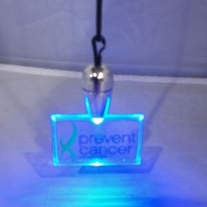 Flashing LIGHT-UP Prevent Cancer Pendant Necklace